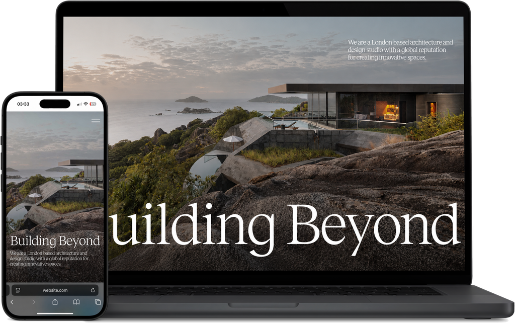 Synvolo-built website shown on a MacBook and a phone